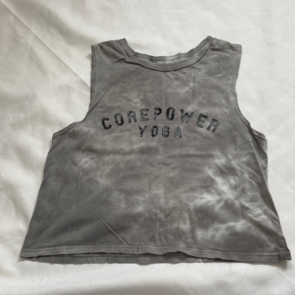Core Power Gray Womens Crop Workout Tank